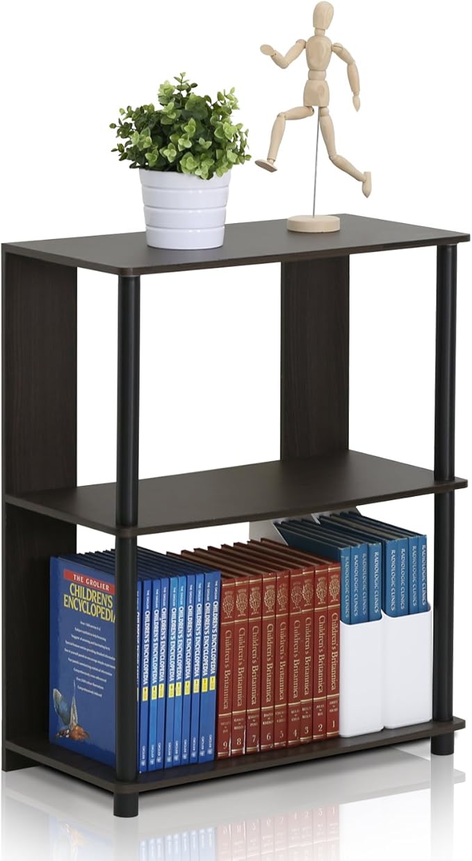 Furinno JAYA Simple Design 3-Tier Bookcase / Bookshelf / Display Rack, Plastic by Furinno-FitsYourSpaceFitsYourBudget