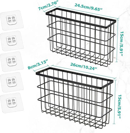 Sinnsally 2 Pack Cabinet Door Organizer, Self Adhesive Lid Organizers Inside - Image 2
