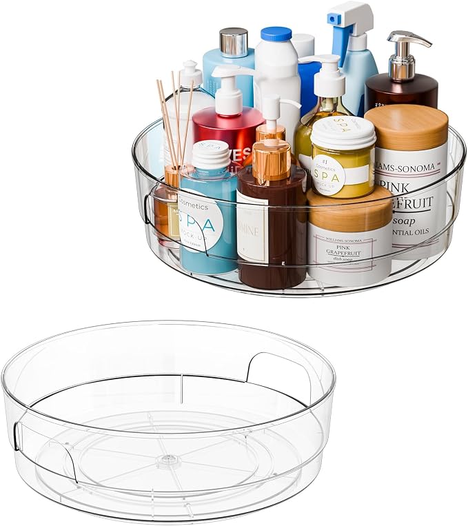 Yieach 12" W Clear Acrylic Lazy Susan Turntable by Yieach