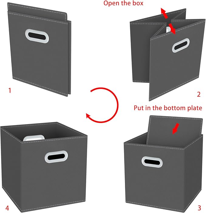 Yunkeeeper storage bins Cubes, Fabric Cube Organizer - Image 6