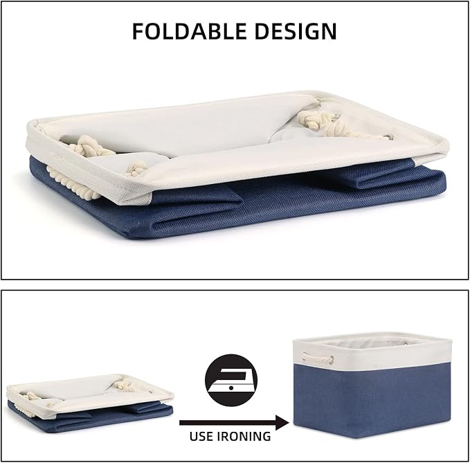 Bidtakay Storage Baskets Collapsible Decorative Storage Bins - Image 7