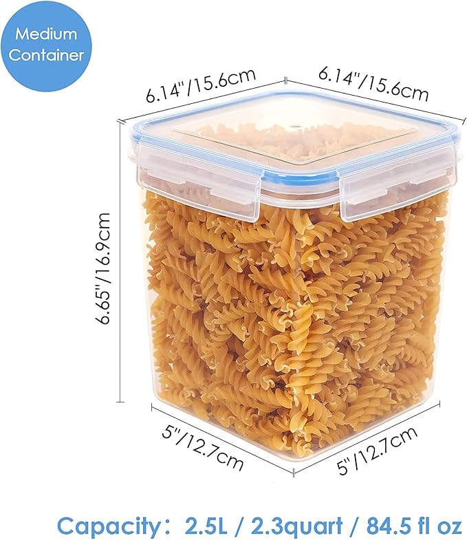 Vtopmart Food Storage Containers 2.5L / 84.5oz, 4 Pieces BPA Free Plastic - Image 2