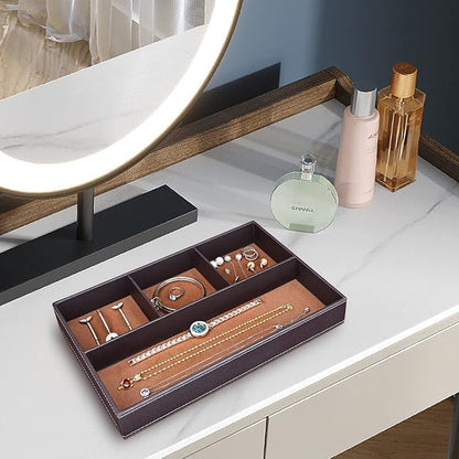 GORESE 2 Pieces Faux Leather Valet Tray - Image 2