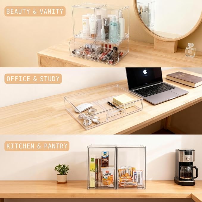 Baby Bottle Organizer, Large Capacity Stackable Acrylic Storage - Image 5