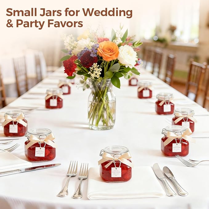 ComSaf Set of 6 Square Glass Jars - Image 6