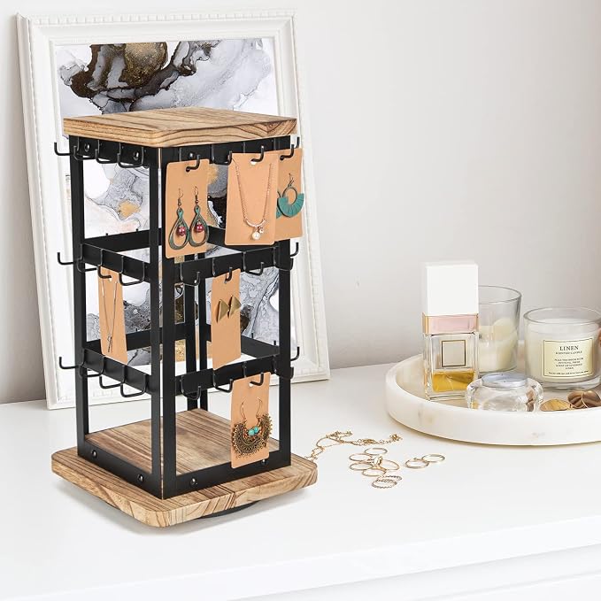 Jewelry Display for Vendors Rotating Earring Tower Holder Organizer, Jewelry - Image 6