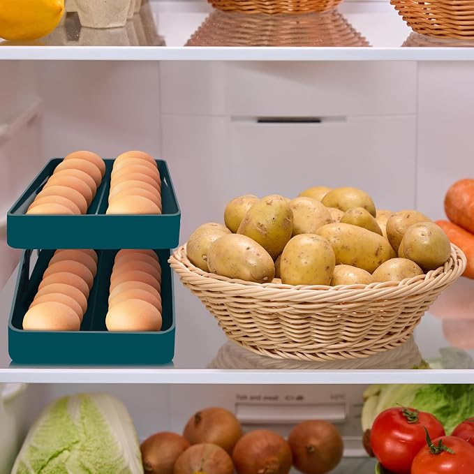 Egg Holder for Fridge Automatic Rolling Egg Dispenser for Refrigerator Kitchen - Image 6