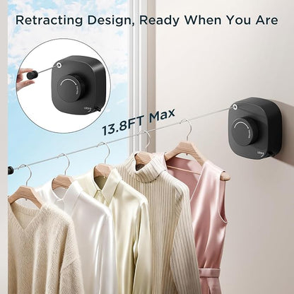 FORIOUS Retractable Clothesline Indoor, 13.8 Ft Non-Sagging Outdoor Clothes Line - Image 2