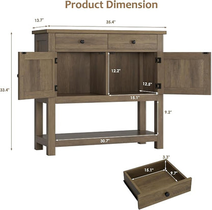 HOSTACK Farmhouse Console Table - Image 2