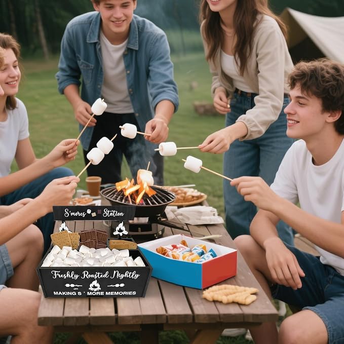 S'mores Bar Station Wooden S'mores Caddy Holder - Image 3