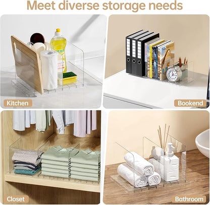 Purse Organizer for Closet, Stackable Handbag Storage Shelf, Adjustable Clear - Image 7