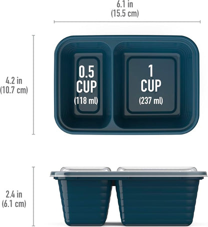 Bentgo Prep - 2-Compartment Snack Containers - Reusable, Microwaveable - Image 7