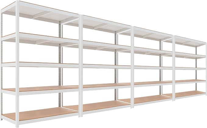HOMEDANT House Lift-Beam White Boltless Heavy Duty Garage Storage Shelving by TheBestOrganizingSolution