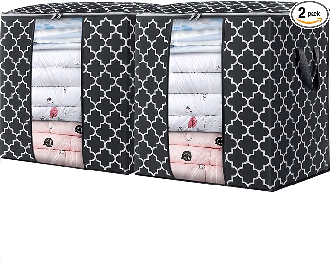 WISELIFE Storage Bags 2 Pack/100L Large Blanket Clothes Organization and by WiseLife
