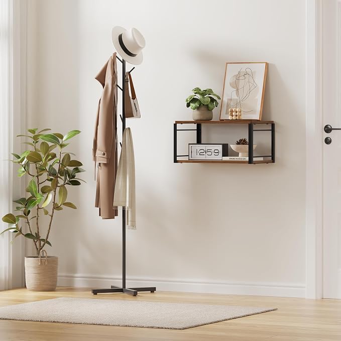 Floating Nightstand Wall Shelf, Wood Bedside Shelf Wall Mounted Nightstand Set - Image 7