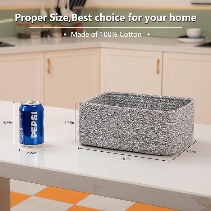 4 Pack Small Storage Shelf Baskets - Image 3
