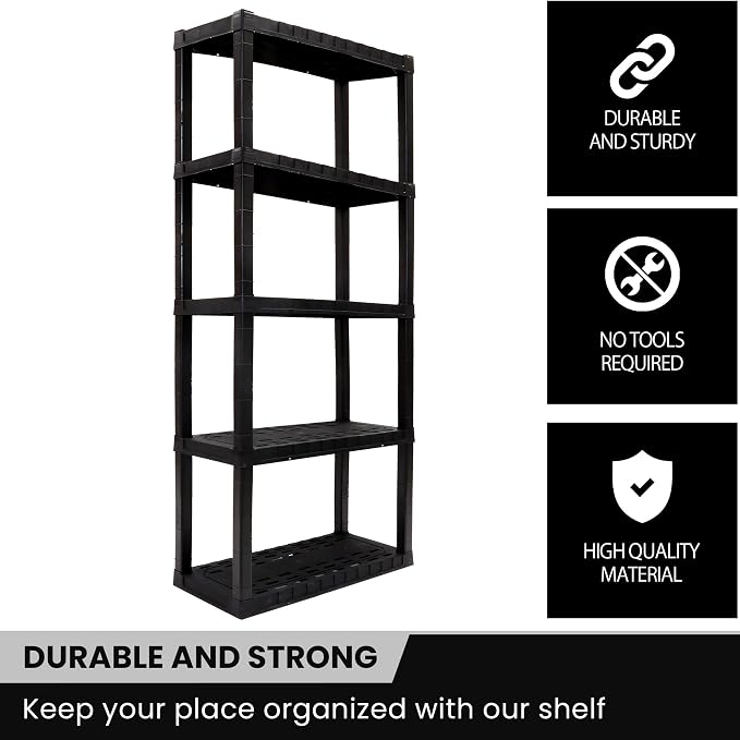 Oskar Heavy Duty Plastic Storage Shelves- - Image 6