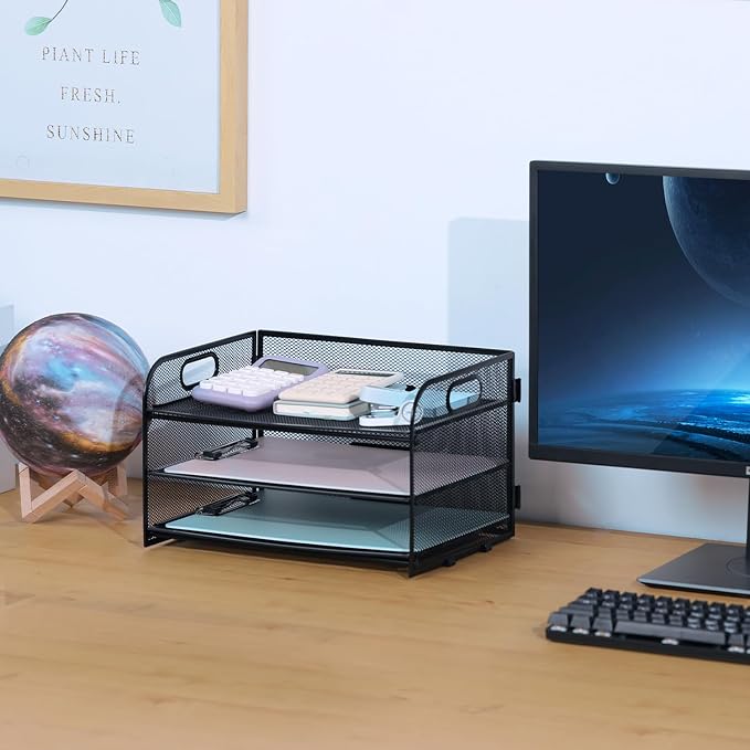 3-Tier Letter Tray Paper Organizer - Image 2