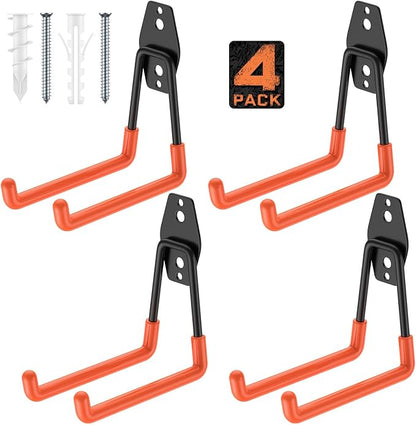 Garage Hooks with Anti-Slip Coating, Heavy Duty Wall Mount Storage Hooks by Cpais