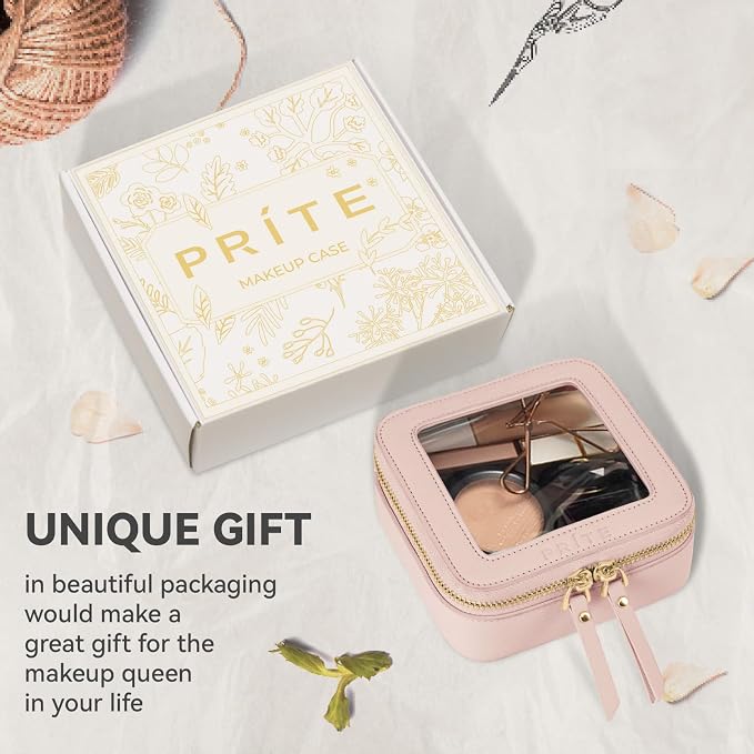 Prite Small Makeup Bag for Women Portable Clear Makeup Bag Cute Mini Waterproof - Image 7