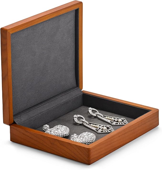 Oirlv Solid Wood Ring Jewelry Box Organizer Earrings Jewelry Drawer Organizer by Oirlv