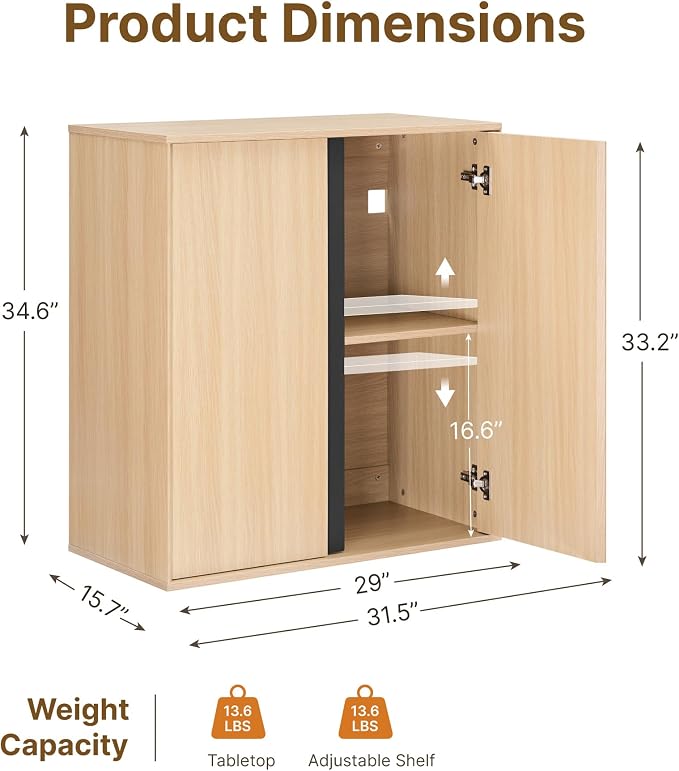 KISLOT 63" Sideboard Buffet Cabinet - Image 2