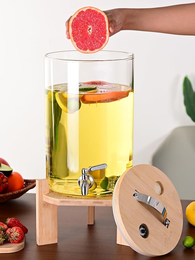 Glass Drink Dispenser, 2.9 gallons, - Image 2