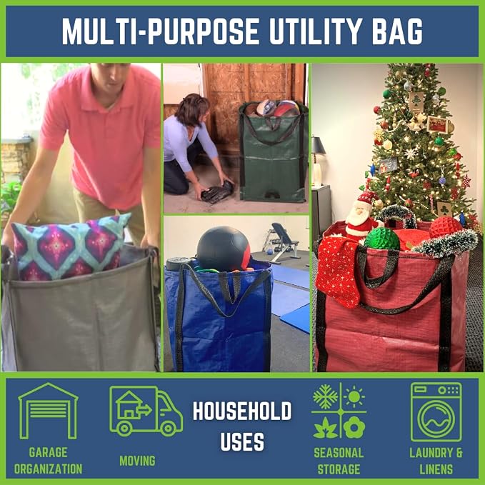 DURASACK Heavy Duty Home and Yard Waste Bag 48-Gallon Woven Polypropylene - Image 3