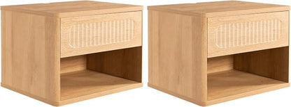 Floating Nightstands with Drawer Set of 2, Modern Wall Mounted Bedside Tables - Image 7