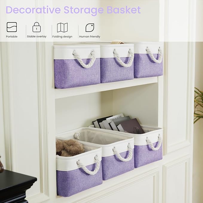 13.8x9.8x6.7 Inch Fabric Small Storage Bins - Image 5
