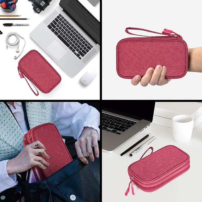 CAAORDKSO Small Cable Organizer Bag, Charger Organizer Case Pouch Travel Bag - Image 6