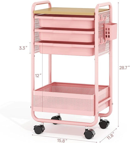 Metal Rolling Storage Cart - Image 7