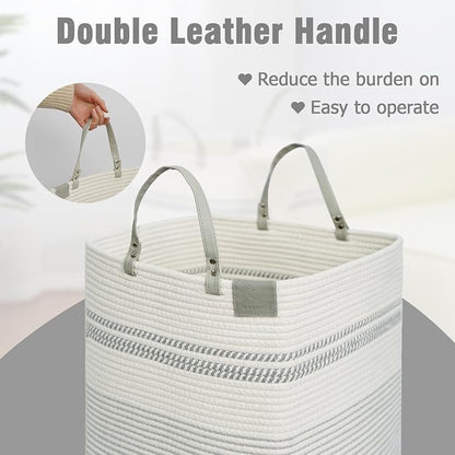 danpinera 100L Nursery Hamper, Tall Woven Laundry Basket - Image 3