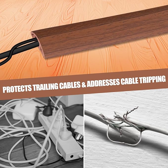 Floor Cord Cover Self Adhesive Cord Hider, 20FT Cable Management, Extension - Image 6