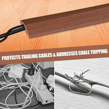 Floor Cord Cover Self Adhesive Cord Hider, 3.3FT Cable Management, Extension - Image 6