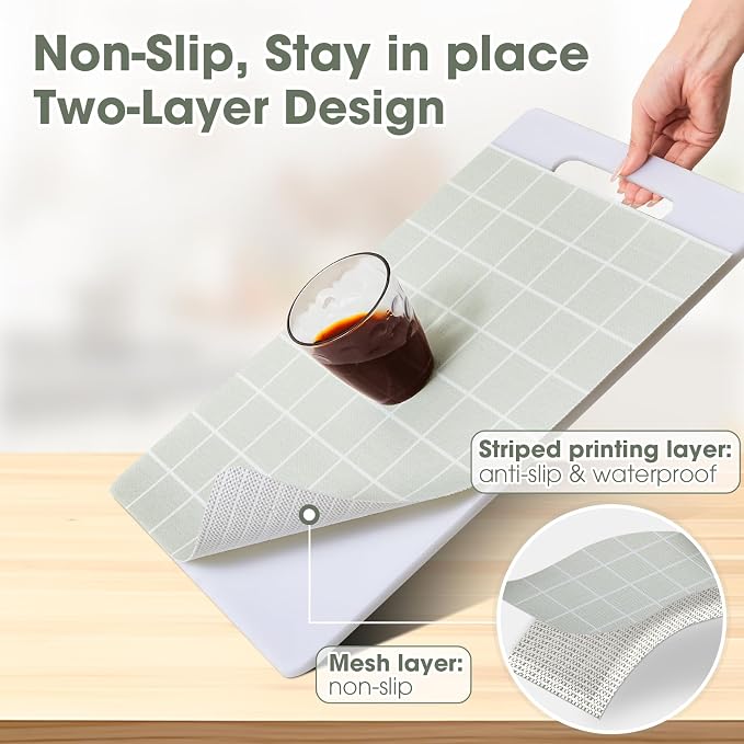 Drawer and Shelf Liner, Non-Slip Kitchen Cabinet Liners Non-Adhesive Thick - Image 2