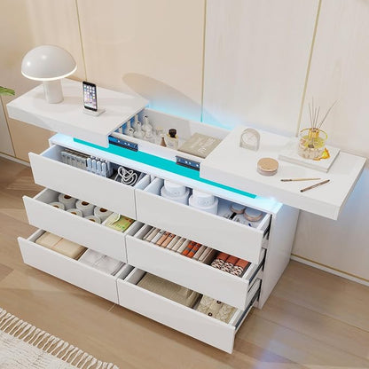 Vipbear White Dresser 6 Drawer for Bedroom - Image 5