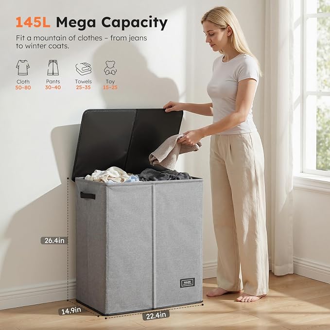 SOLEDI Double Laundry Basket - Image 2