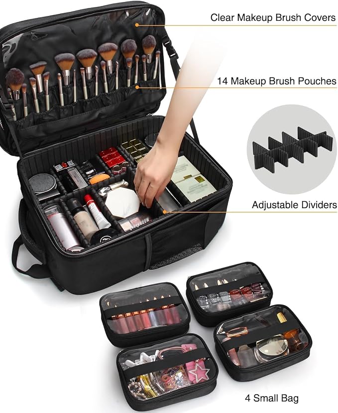 TANTO Makeup Backpack Makeup Artist Bag Professional Extra Large Cosmetic Bags - Image 3