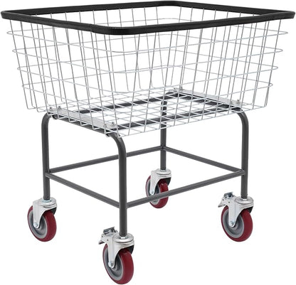 Steel Wire Laundry Cart, Wire Laundry Basket Cart by Unknown