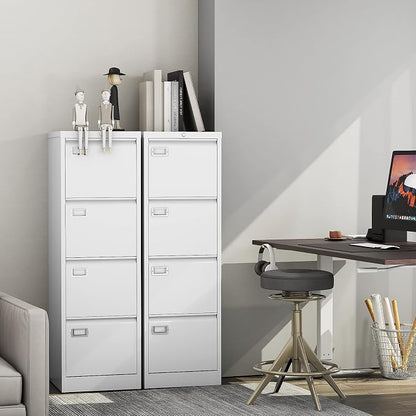 4-Drawer File Cabinet, 16.3" Deep Vertical Filing Cabinet - Image 7