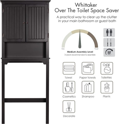 UTEX Above Toilet Storage Cabinet, Bathroom Organizer - Image 6