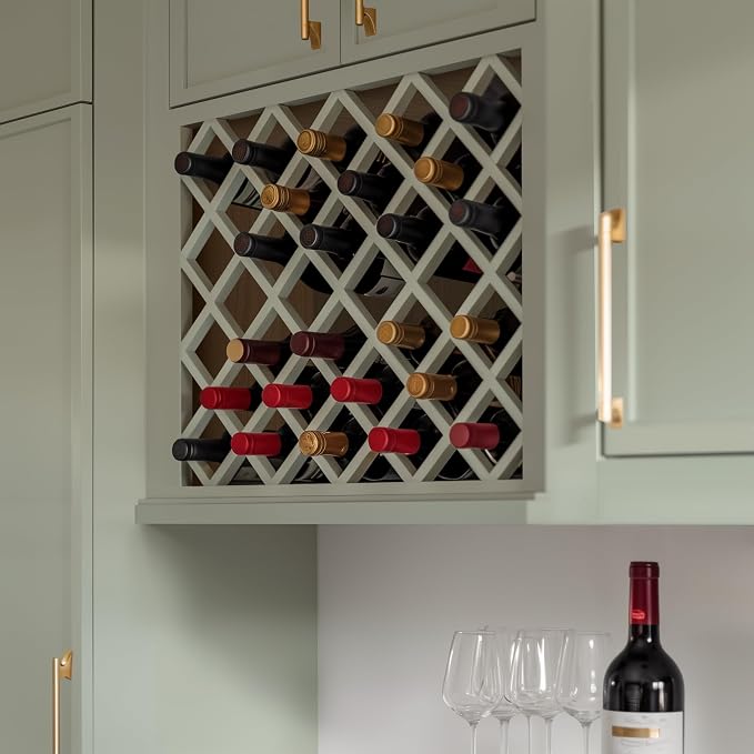 Solid Wood RTA Wine Bottle Rack Wall Cabinet - Image 2