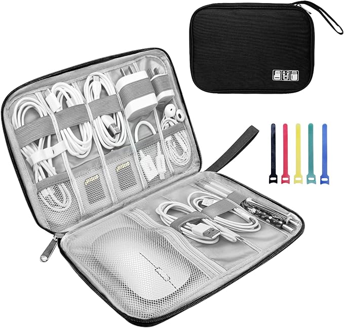 Lcsmaokin Electronics Organizer Travel Case, Electronic Accessories Storage Bag by Lcsmaokin
