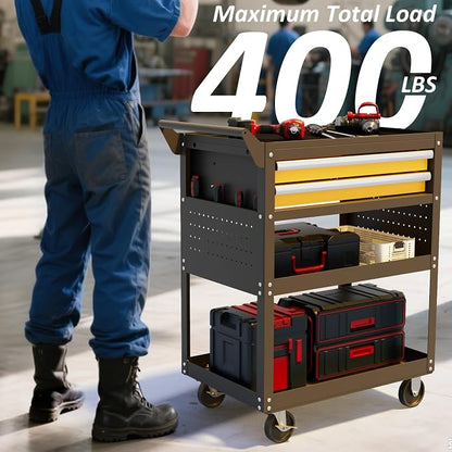 5 -Tier Heavy Duty Rolling Tool Cart on Wheels - Image 3