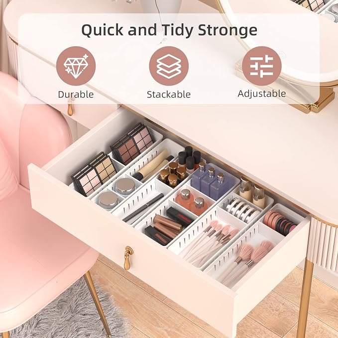 6 PCS Desk Drawer Organizer, Bathroom Drawer Organizer Trays - Image 6