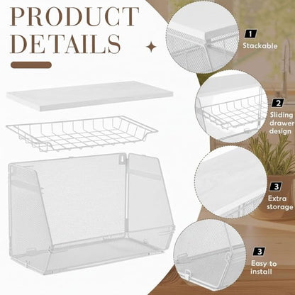 Teenyyou 2 Pcs Stackable Mesh Fruit Basket - Image 3