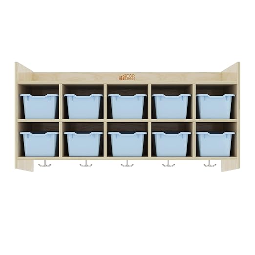 ECR4Kids 10-Section Hanging Coat Locker - Image 7