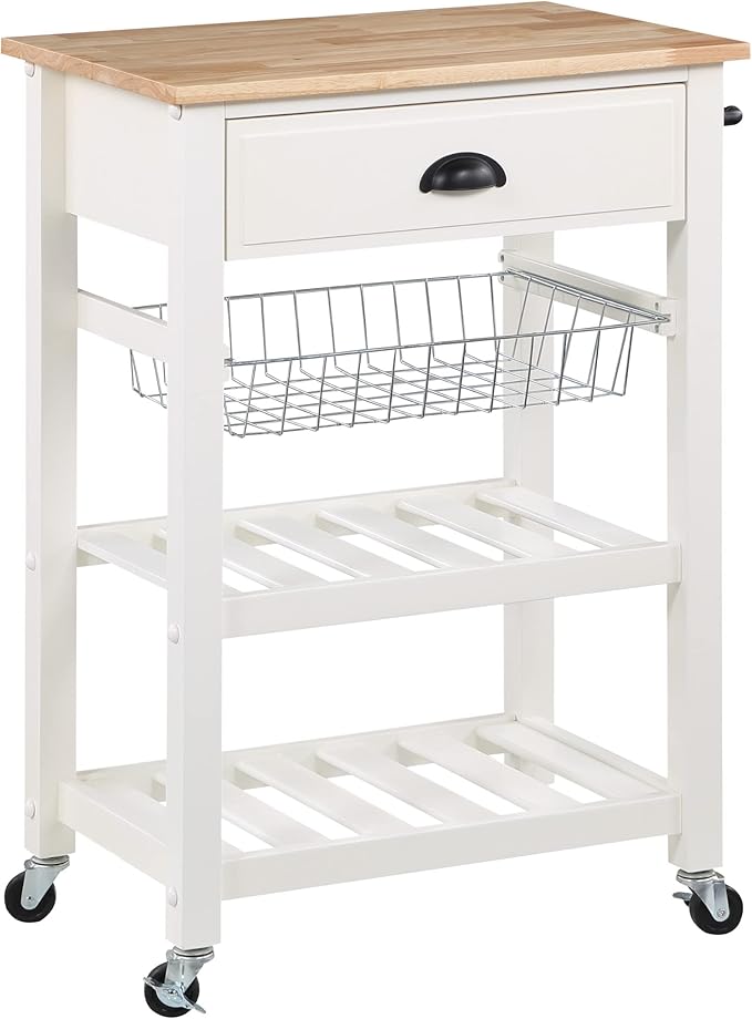 OSP Home Furnishings Hampton Kitchen Cart by Office+Star