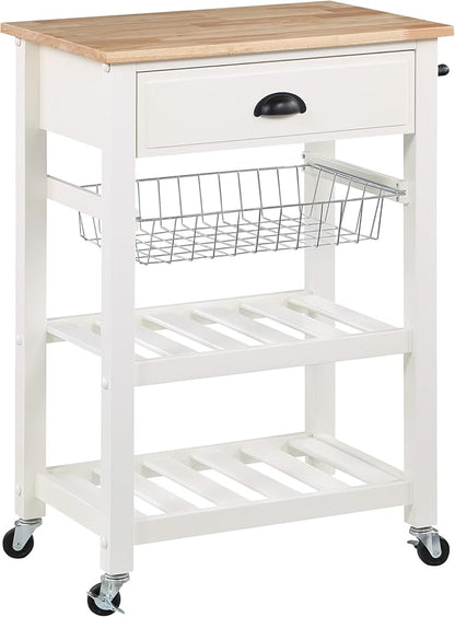 OSP Home Furnishings Hampton Kitchen Cart by Office+Star